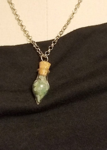 Adventurine bulb necklace