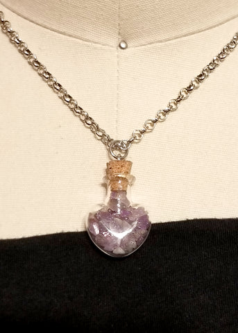 Purple heart necklace