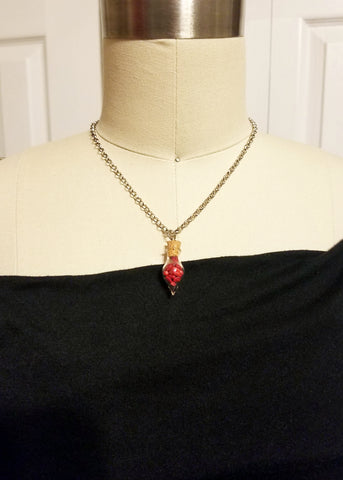 Bamboo coral bulb necklace