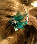 Black Rose Alligator Hair Clip