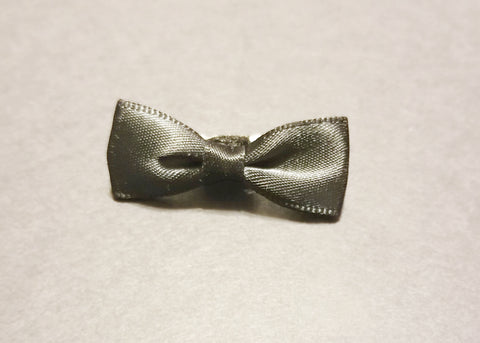 Black satin bow hair clip