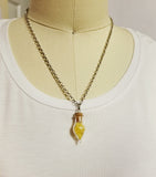 Citrine bulb necklace