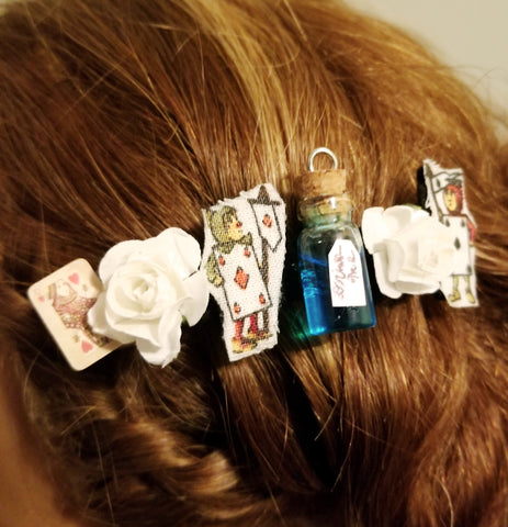 Down The Rabbit Hole Version 3 Barrette Hair Clip