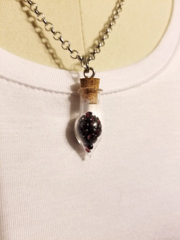 garnet bulb necklace