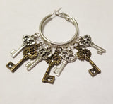 Key ring hoop type earring