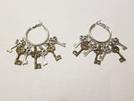 Key ring hoop type earring