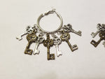 Key ring hoop type earring