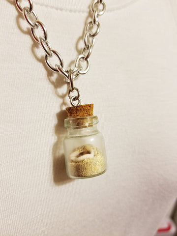 take me to the beach medium bottle necklace